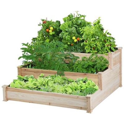 Fioriera Da Esterno In Legno Per Piante Da Giardino Letto Orto In Legno Naturale Rettangolare Da Balcone Aiuola Rialzata Grande 120 X 51 X 77 Cm