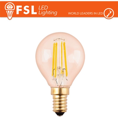 FSL - lampadina filo led 220-240 volt 300° 4 watt A+ CE E14 ambra bianco caldo no lif flg45v4w22k14