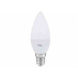 FSL - lampadina led candela oliva 180° 220-240 volt 25000 ore 5,50 watt CE E14 bianco naturale no lif flc37b6w40k14 precio