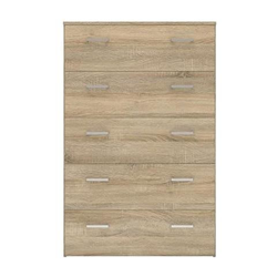 Generico - Cassettone A Roverè Strutturato Truffa 5 Cassetti, Modello Dello Spazio, 74 Cm en oferta