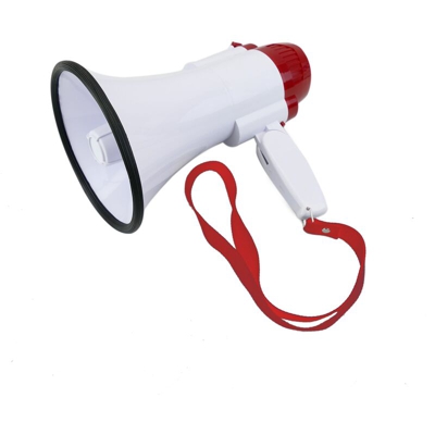 BeMatik - Megafono da 10W con registrazione 10s e sirena Altoparlante portatile 130x230 mm
