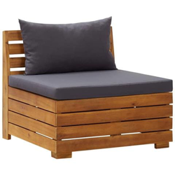 Divano Centrale Modulare 1 Pz Con Cuscini Legno Massello Acacia en oferta