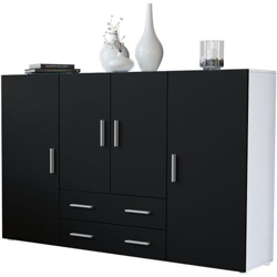 Credenza Udine In Bianco Opaco E Nero Opaco características