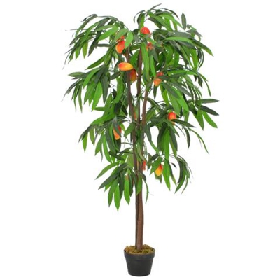 Albero Di Mango Artificiale Con Vaso Verde 150 Cm