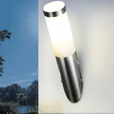 Bakaji - Lampada Paletto Luce Parete Giardino Acciaio Palo Applique Illuminazione Esterno
