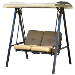 Dondolo Da Giardino A 2 Posti Con Tetto Regolabile Struttura In Acciaio, 138 X 106 X 174cm precio