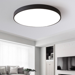 Insma - Plafoniera da incasso rotonda ultrasottile moderna a LED 220V -39CM 36W NERO precio
