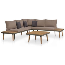 Set Divano Da Giardino 16 Pz Legno Massello Di Acacia E Acciaio precio