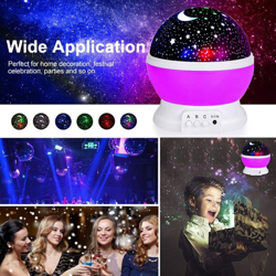 Drillpro - Luci di proiezione del cielo stellato a rotazione automatica Stelle colorate Luna 4 Luci a LED Diamanti Starlight Lampada per proiettore precio