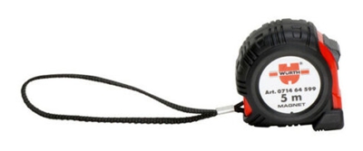 Flessometro 5 Metri Professionale in Gomma Antiurto Robust 071464 518 wurth