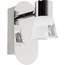 Lampada da parete con faretto LED 5W 4000K Cromato/Trasparente IP44 precio