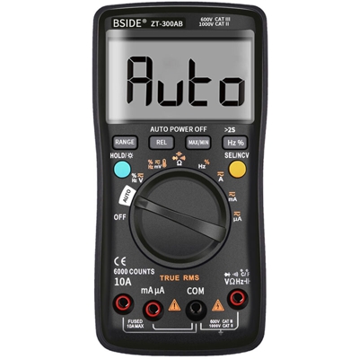 Multimetro automatico / manuale Gamma digitale Contatore universale 6000 conteggi Display LCD intelligente Trms Amperometro di tensione AC / Dc con