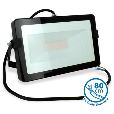 Eclairage Design - Proiettore a LED 50W nero da esterno IP65 | Température de Couleur: Bianco caldo 2700K