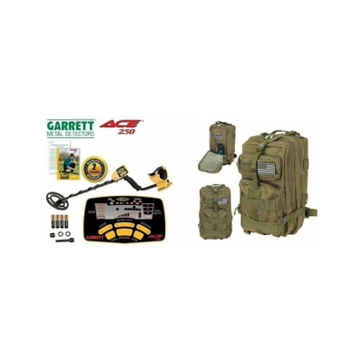 Garrett metal detector ace 250 cerca metalli originale usa + zaino militare