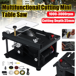 Drillpro - Mini sega da tavolo multifunzione da 10000 rpm / min Sega da tavolo per la lavorazione del legno fai-da-te Sega scorrevole per lucidatura características