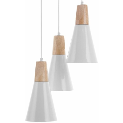 Lampadario moderno bianco a 3 punti luce TICINO