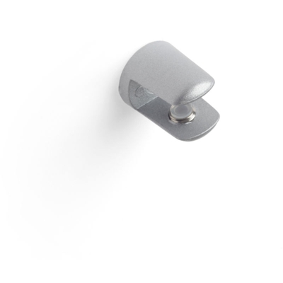 Reggimensola fisso per vetro, serie GLASS S, in Zama, Cromato Satinato. Marchio REI