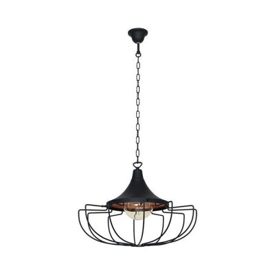 Lampada a Sospensione Perseus - Lampadario - da Soffitto - Nero in Metallo, 48,5 x 48,5 x 95 cm, 1 x E27, 60W
