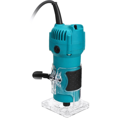 (blu, presa UE 220 V - 3000 W) 30.000 giri / min rifilatore elettrico manuale router legno laminato palma falegnami lavoro macchina da taglio