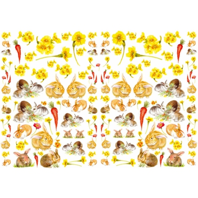 Todo - TO-DO - CARTA DECOUPAGE ENJOY PAPER RABBITS 50X70CM