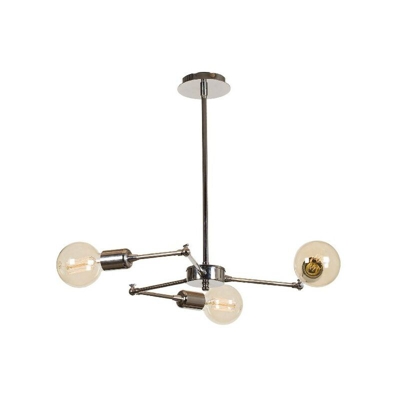 Lampadario Labirint - Lampada a Sospensione - da Soffitto - Cromo in Metallo, 50 x 50 x 43 cm, 3 x E27, Max 60W