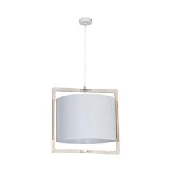 Lampada a Sospensione Vega - Lampadario - da Soffitto - in Metallo, Legno, Tessuto, 41,5 x 35 x 80 cm, 1 x E27, 60W características
