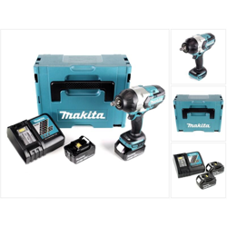 Makita DTW 1002 RFJ Avvitatore ad impulsi a batteria 18V in valigetta Makpac + 2x Batterie BL 1830 3,0 Ah + 1x Caricabatterie rapido Makita DC 18 RC en oferta