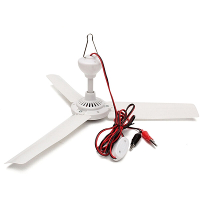 Drillpro - DC12V 6W Brushless Converter Motor Batteria Ventilatore da soffitto + interruttore