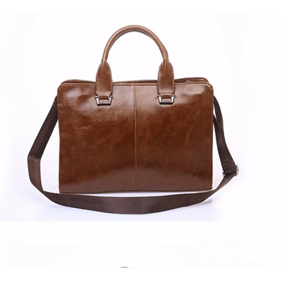 Drillpro - Borsa a mano in pelle PU con cerniera quadrata per uomo - caffè leggero