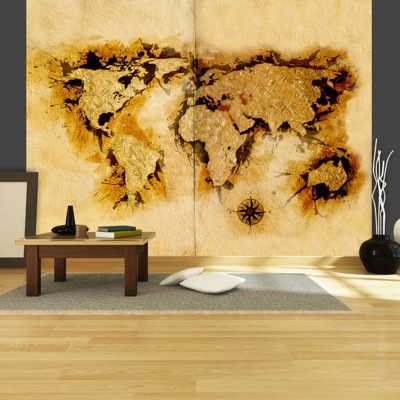 Fotomurale Mappa dei cercatori doro cm 200x154 - Artgeist