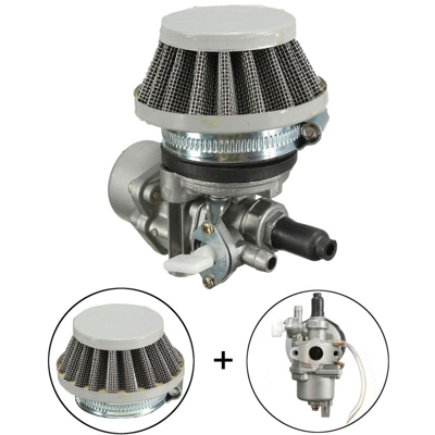 Filtro aria Carburatore Carb per 49cc 47cc Bicicletta Mini Moto ATV Dirt Pocket