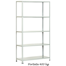 Scaffali 5 Ripiani 100x40 Metallo Garage Scaffalatura Mensole Officina Magazzino en oferta