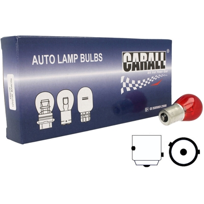 Carall - LEDLUX LA1238 10 Pezzi Lampade Alogena PR21W BAW15S Asimmetrica 12V 21W Colore Rosso Compatibile Con Philips 12088 12088CP