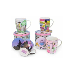 Yeppon - Tazza Mug con Sottotazza Pretty en oferta