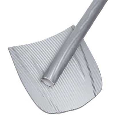 Adesivo in fibra di carbonio per auto 127 * 10 cm argento