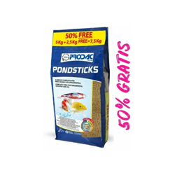 Mangime pesci laghetto pond sticks sacco 5 kg + 2,5 kg gratis - Prodac características