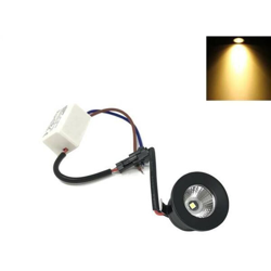 Universo - Faretto Led 1w A Incasso Mini Puntoluce Calda 3000 K Bordo Nero en oferta