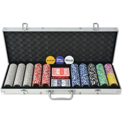 Set da Poker con 500 Chips Laser in Alluminio - Multicolore - Youthup precio