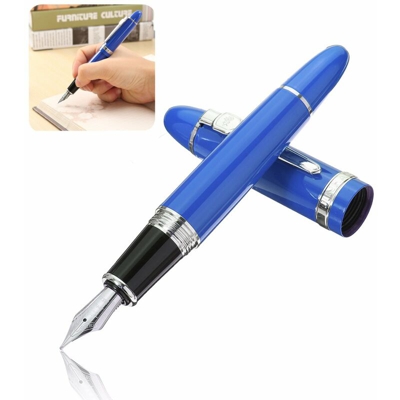 JINHAO 159 Penna stilografica Penna stilografica 0,5 mm Metallo liscio per regalo di Natale Blu