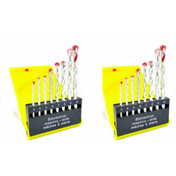 Lupexshop - 2 SET 8PZ PUNTA DA TRAPANO IN NICHEL CON LAME IN LEGA PER CEMENTO 3MM-10MM 04346 características