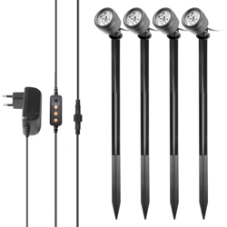 4LEDs RGB prato luce paesaggio plug-in luce uno per quattro con telecomando / filo di controllo en oferta