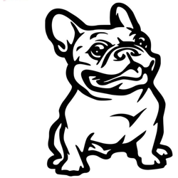 Adesivo per auto per cani bulldog Adesivo per auto riflettente per cani da supereroe nero en oferta