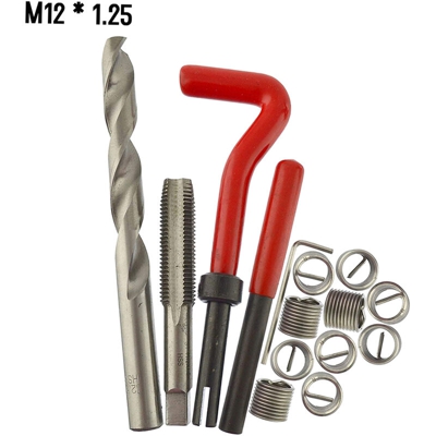 15Pcs set di strumenti di riparazione del filo 304 acciaio inossidabile acciaio ad alta velocita M12 * 1.25