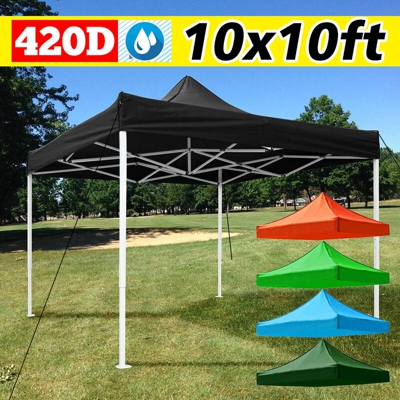 Sostituzione 10 x 10 piedi sopra il baldacchino per il gazebo del patio Copertura per ombrellone per gazebo Oxford (verde scuro, 10 x 10 piedi)