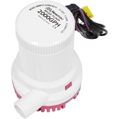 Pompa di sentina di grande cilindrata 2000GPH 24V DC pompa per acque reflue per motoscafo per yacht modello G2000-60-24 (24V)