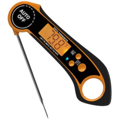 Termometro per alimenti arancione Termometro per barbecue Misurazione rapida della temperatura Display digitale a grande schermo A-002