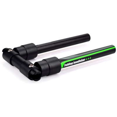 Manubrio pieghevole per scooter elettrico a sgancio rapido accessori per la modifica della bicicletta verde 25,4 / 31,8 * 560 mm di lunghezza