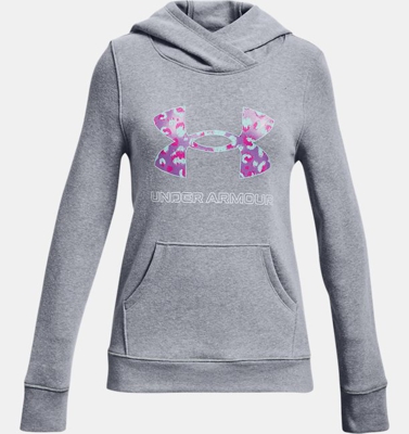 Felpa con cappuccio UA Rival Fleece Logo da ragazza