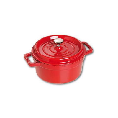 Cocotte in Ghisa con Coperchio Diametro 20 cm Capacità 2.2 lt Colore Rosso Ciliegia - Linea La Cocotte