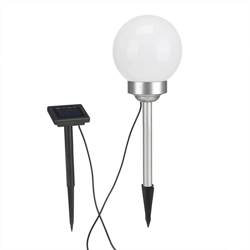 HI Lampada a Sfera Solare a LED da Giardino Rotante 20 cm - Bianco en oferta